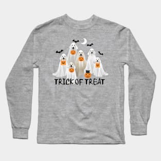 Cute Dog Lover Halloween Dog Golden Retriever Ghosts Halloweening Trick or Treat Long Sleeve T-Shirt